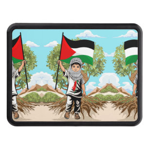 Cache Pour Crochet De Remorquage Enfant avec le drapeau de Keffiyeh Palestine