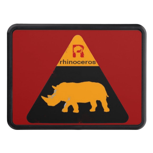 Cache Pour Crochet De Remorquage étiquette de rhinocéros cool (Devant)