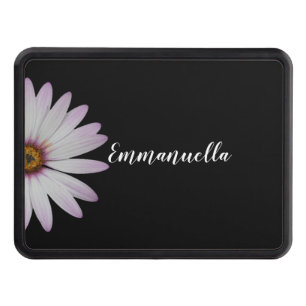Cache Pour Crochet De Remorquage Faisée noire et blanche Personnalisée