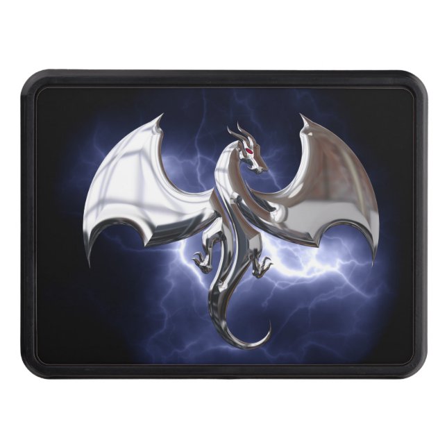 Cache Pour Crochet De Remorquage Fantastique Dragon Lightning Hitch Cover (Devant)