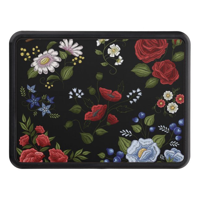 Cache Pour Crochet De Remorquage Fleurs (Devant)