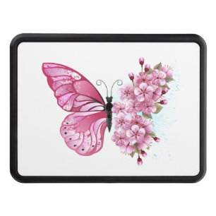 Cache Pour Crochet De Remorquage Flower Butterfly