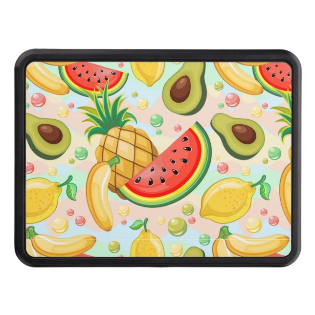 Cache Pour Crochet De Remorquage Fruits d'été frais Motif (Devant)