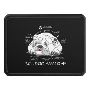 Cache Pour Crochet De Remorquage Funny Cute English Bulldog Anatomie de la biologie
