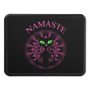 Cache Pour Crochet De Remorquage Funny Namaste Chat Yoga Rose Mandala