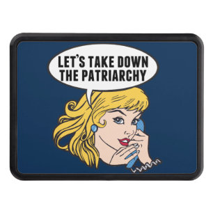 Cache Pour Crochet De Remorquage Funny Retro féministe Pop Art Anti Patriarchie Ble