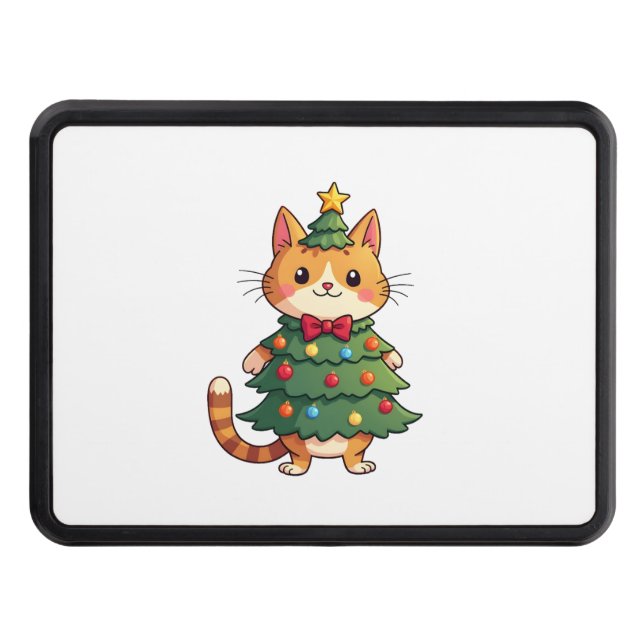 Cache Pour Crochet De Remorquage Ginger Cat Christmas Tree Cute Xmas 4 (Devant)