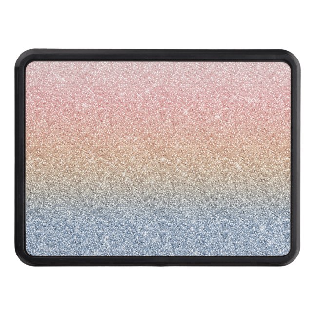 Cache Pour Crochet De Remorquage Girly Blush Rose Gold Blue ombre (Devant)