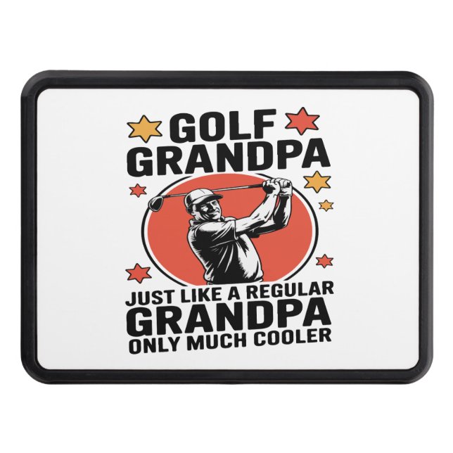 Cache Pour Crochet De Remorquage Grand-père de golf comme un grand-père régulier (Devant)