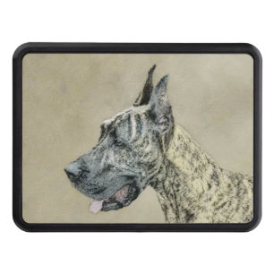 Cache Pour Crochet De Remorquage Great dane (Brindle) peignant - art original de