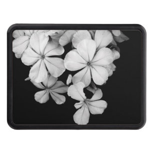 Cache Pour Crochet De Remorquage Gros plan sur les fleurs noires et blanches