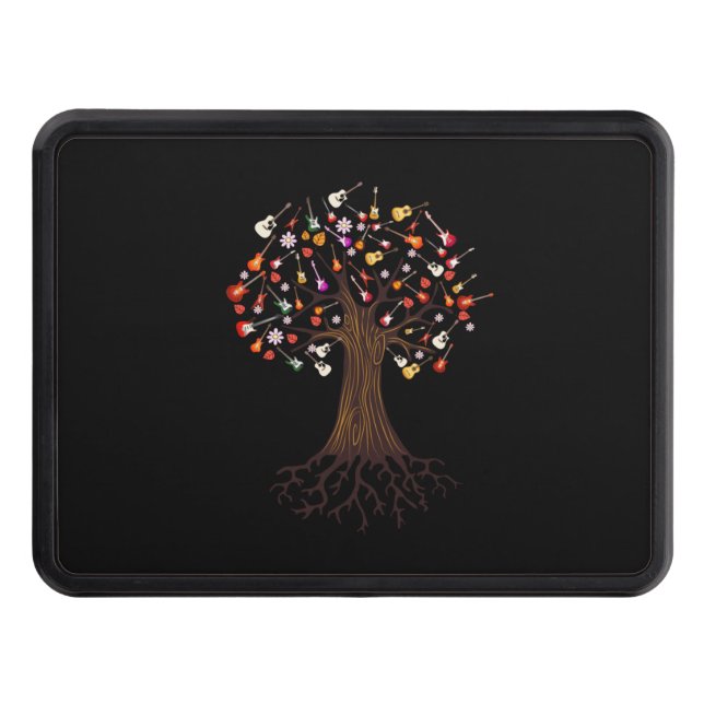 Cache Pour Crochet De Remorquage Guitariste Arbre Guitare Anniversaire (Devant)