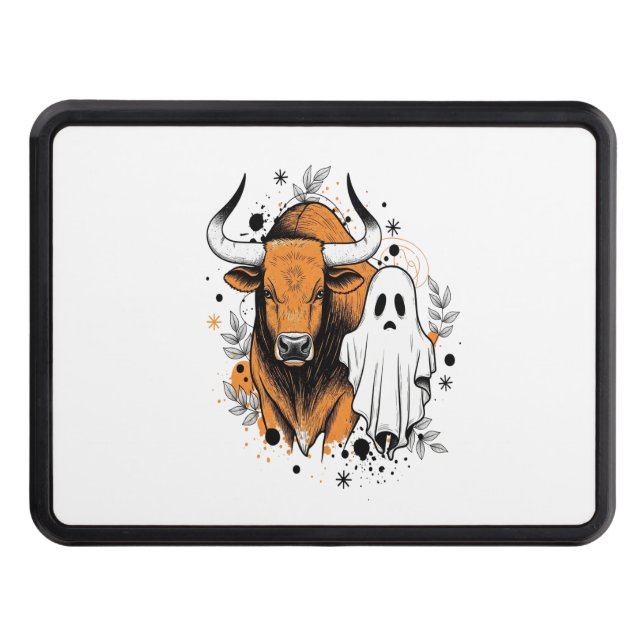 Cache Pour Crochet De Remorquage Halloween Highland Cow Cute Fall (Devant)