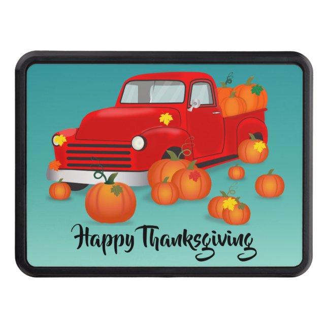 Cache Pour Crochet De Remorquage Happy Thanksgiving (Devant)