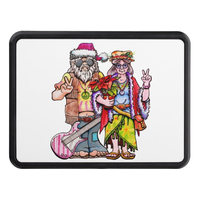 Cache Pour Crochet De Remorquage Hippie Santa Couple (Devant)