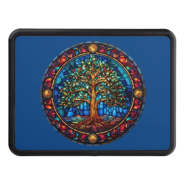 Cache Pour Crochet De Remorquage Hitch Cover de l'arbre de vie (Devant)