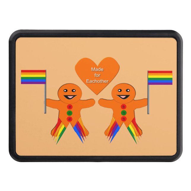Cache Pour Crochet De Remorquage Hommes gays Noël Gingpain Couple (Devant)