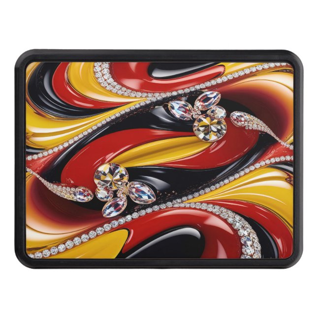 Cache Pour Crochet De Remorquage Housse de fixation aux couleurs belges (Devant)