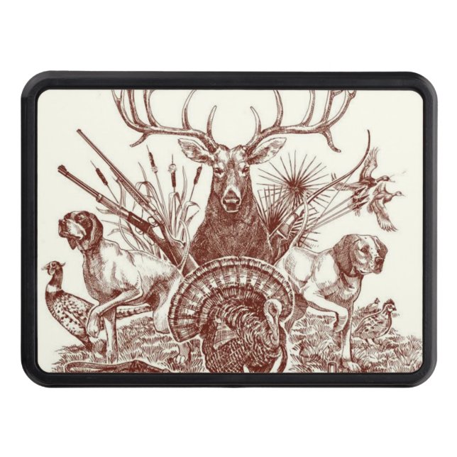 Cache Pour Crochet De Remorquage Hunting life trailer hitch cover  (Devant)