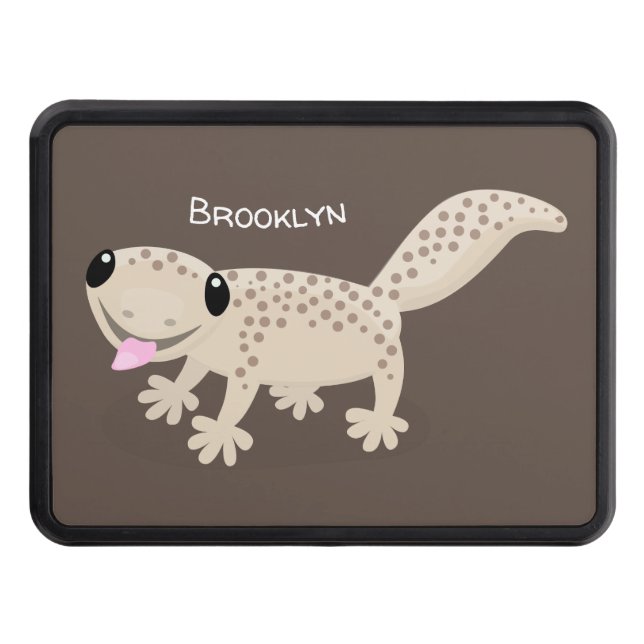 Cache Pour Crochet De Remorquage Illustration de gecko tan tan mignon (Devant)