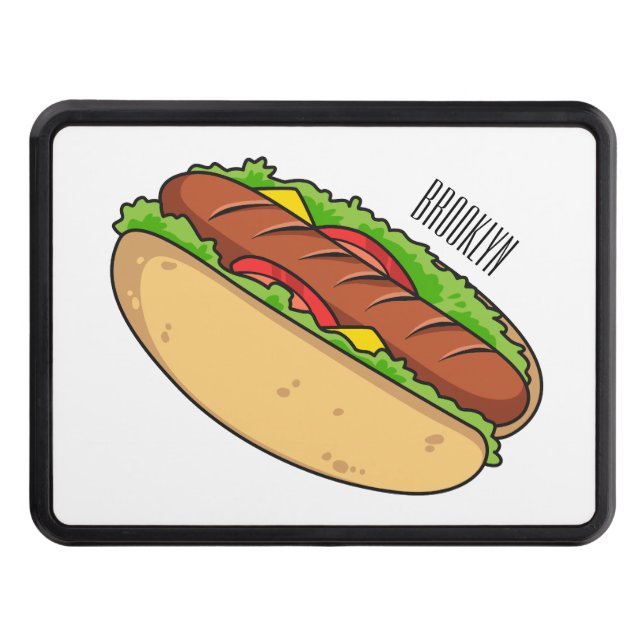 Cache Pour Crochet De Remorquage Illustration de Hot dog (Devant)