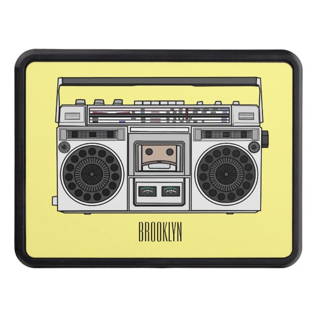 Cache Pour Crochet De Remorquage Illustration de la bande dessinée radio (Devant)