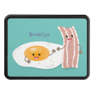 Cache Pour Crochet De Remorquage Illustration de l'oeuf de Cute kawaii et du bacon