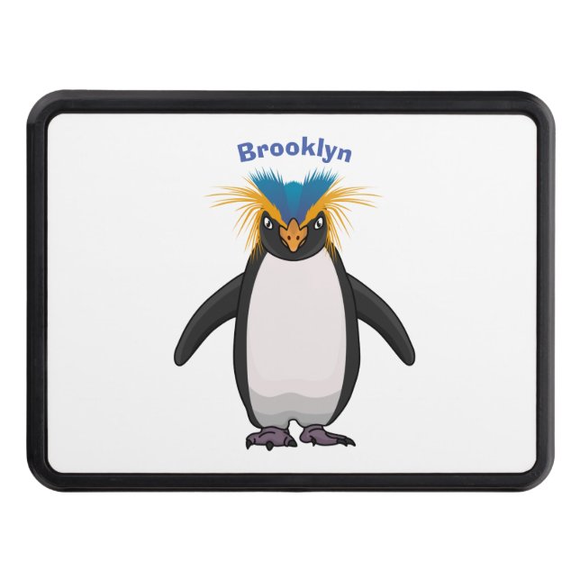 Cache Pour Crochet De Remorquage Illustration de mignon macaroni pingouin (Devant)