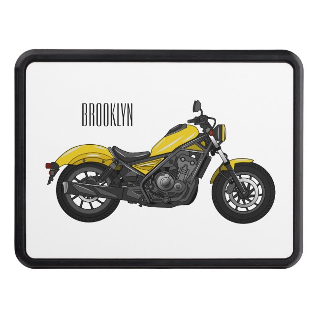 Cache Pour Crochet De Remorquage Illustration de moto Cruiser (Devant)