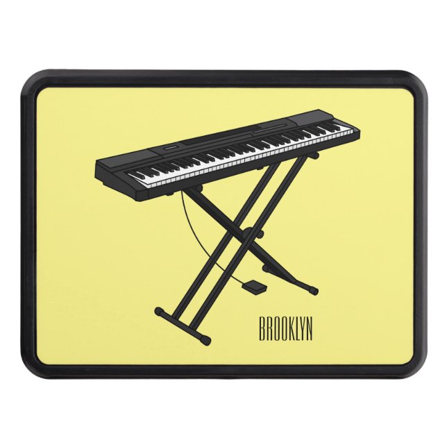 Cache Pour Crochet De Remorquage Illustration de piano clavier (Devant)