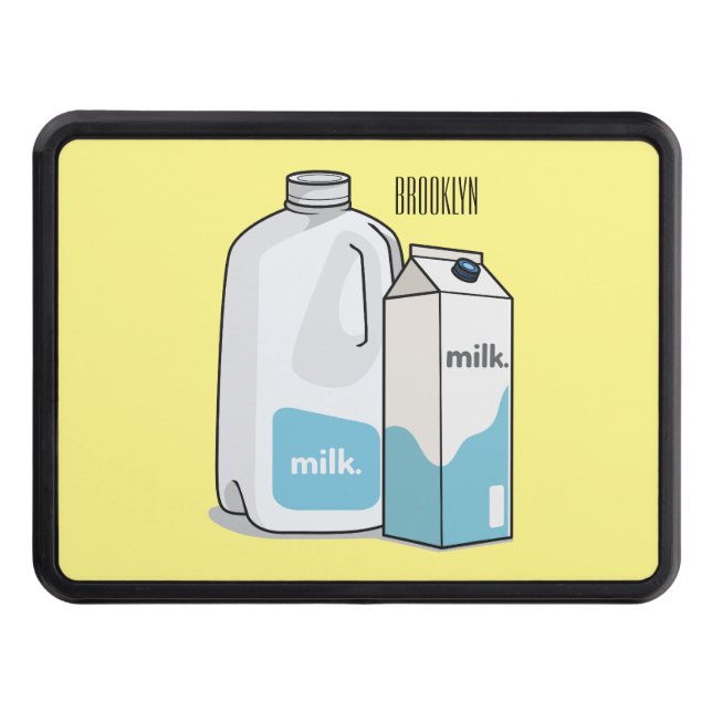 Cache Pour Crochet De Remorquage Illustration du lait (Devant)