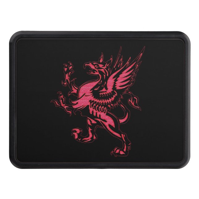 Cache Pour Crochet De Remorquage Imaginaire mythique Red Griffin (Devant)