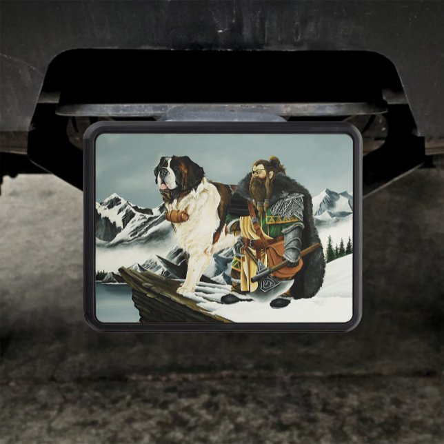 Cache Pour Crochet De Remorquage Imaginaire nain Saint Bernard Dog (Créateur téléchargé)