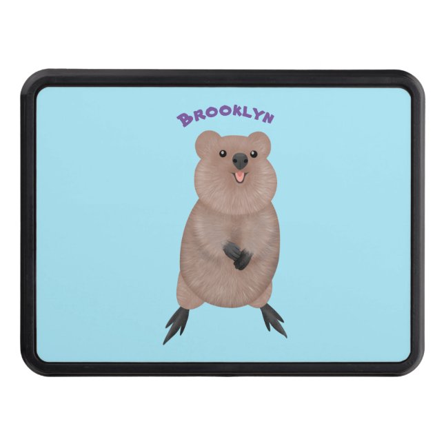 Cache Pour Crochet De Remorquage Joli sourire mignon dessin animé quokka (Devant)