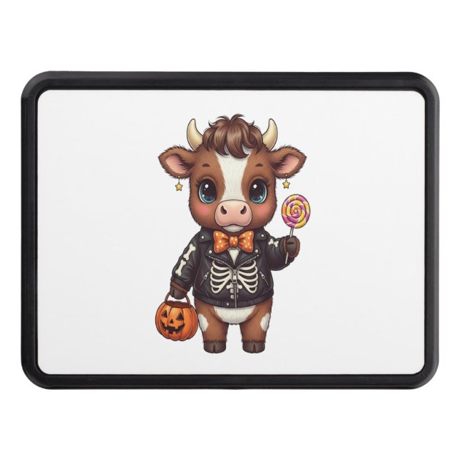 Cache Pour Crochet De Remorquage Jolie Halloween Highland Cow (Devant)