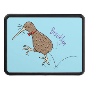 Cache Pour Crochet De Remorquage Joyeux kiwi de saut avec dessin de cravate arc