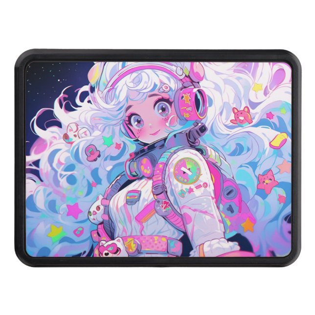 Cache Pour Crochet De Remorquage Kawaii Moe Pastel Astronaut spatial Anime Girl (Devant)