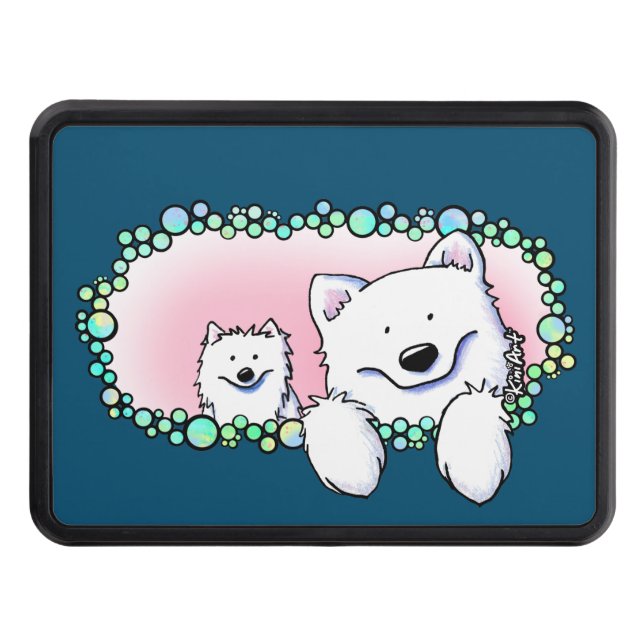 Cache Pour Crochet De Remorquage KiniArt Samoyed (Devant)