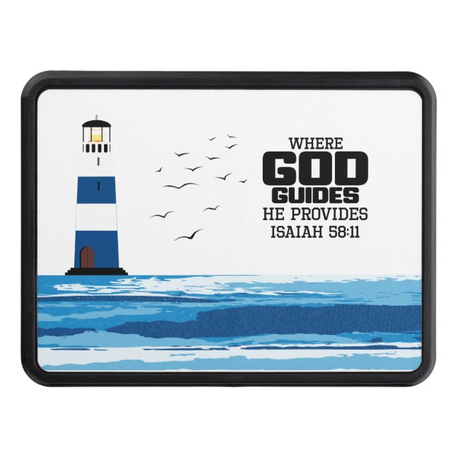 Cache Pour Crochet De Remorquage Là où Dieu Guides Il Fournit La Remorque Hitch Cov (Devant)