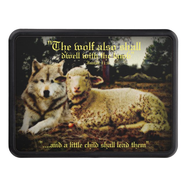 Cache Pour Crochet De Remorquage "Le loup s'habitera avec l'agneau" (Devant)