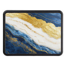 Marbre bleu marine de luxe et feuille d'or
