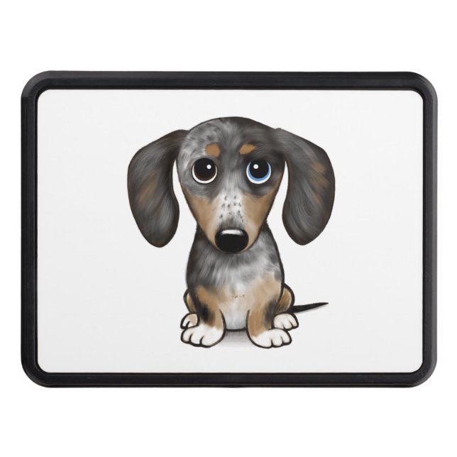 Cache Pour Crochet De Remorquage Merle Dapple Dachshund mignon chien Wiener (Devant)
