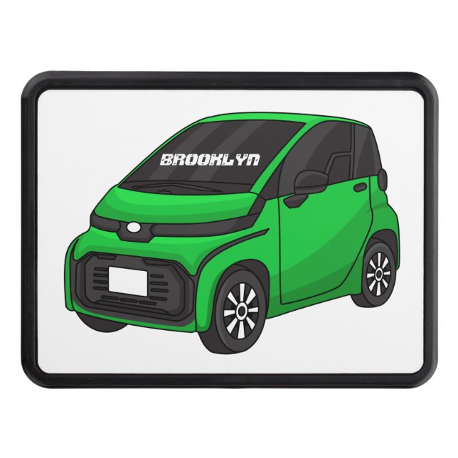 Cache Pour Crochet De Remorquage Mignonne micro-voiture verte (Devant)