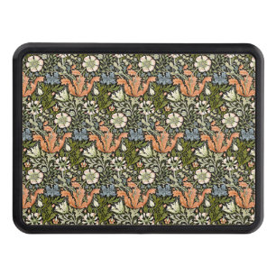 Cache Pour Crochet De Remorquage Morris BlackBackground 1896 Compton Floral Pattern