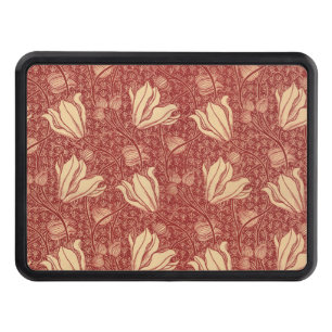 Cache Pour Crochet De Remorquage Morris Inspiré Lily Flower Botanique Rouge Textile