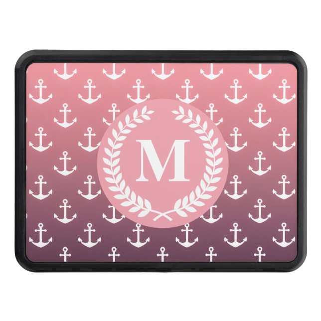 Cache Pour Crochet De Remorquage Motif Ancre et Monogram (Devant)
