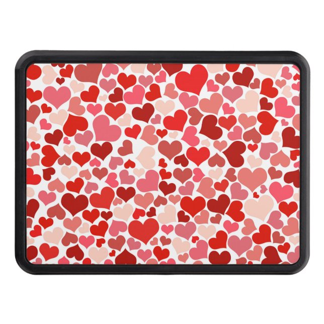 Cache Pour Crochet De Remorquage Motif Des Coeurs, Coeurs Rouges, Amour (Devant)