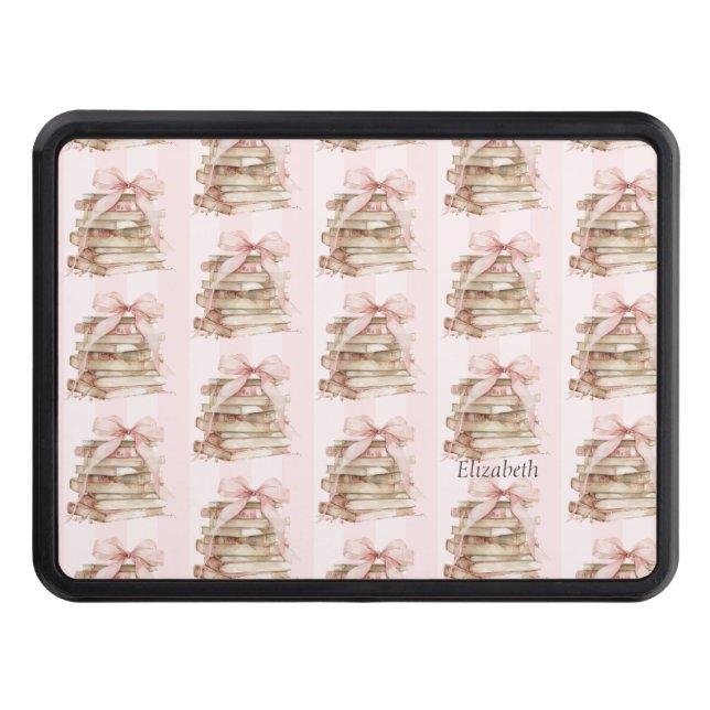 Cache Pour Crochet De Remorquage New Chapter Pink Bow Stripes (Devant)