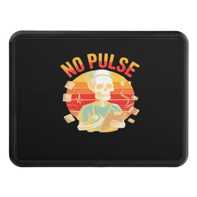 Cache Pour Crochet De Remorquage No Pulse Skeleton Nurse Funny Médicale Halloween P (Devant)