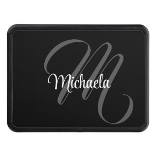 Cache Pour Crochet De Remorquage Nom initial de monogramme moderne minimaliste